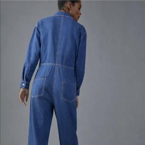 Anthropologie | AYA DENIM UTILITY JUMPSUIT | Sz S - Picture 6 of 11